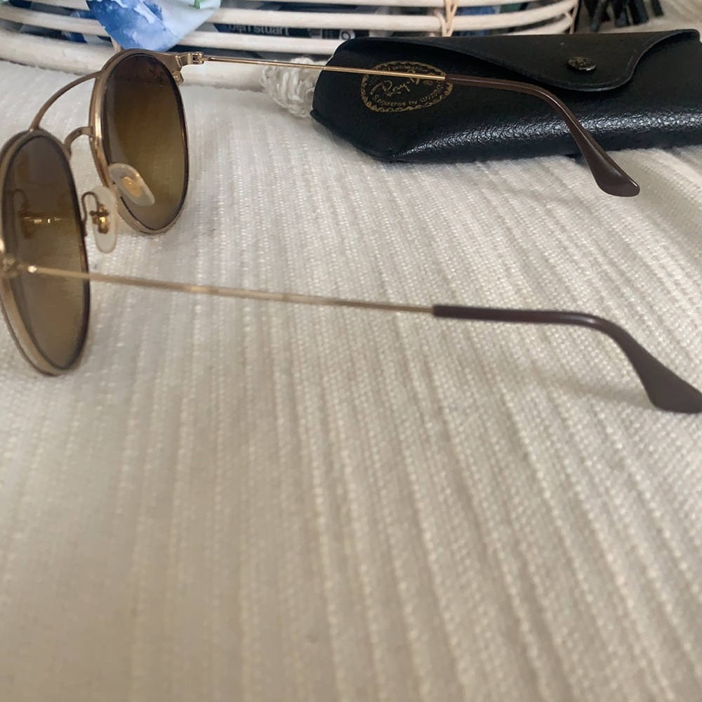 Authentic Ray-Ban Double Bridge Circle Sunglasses - image 5